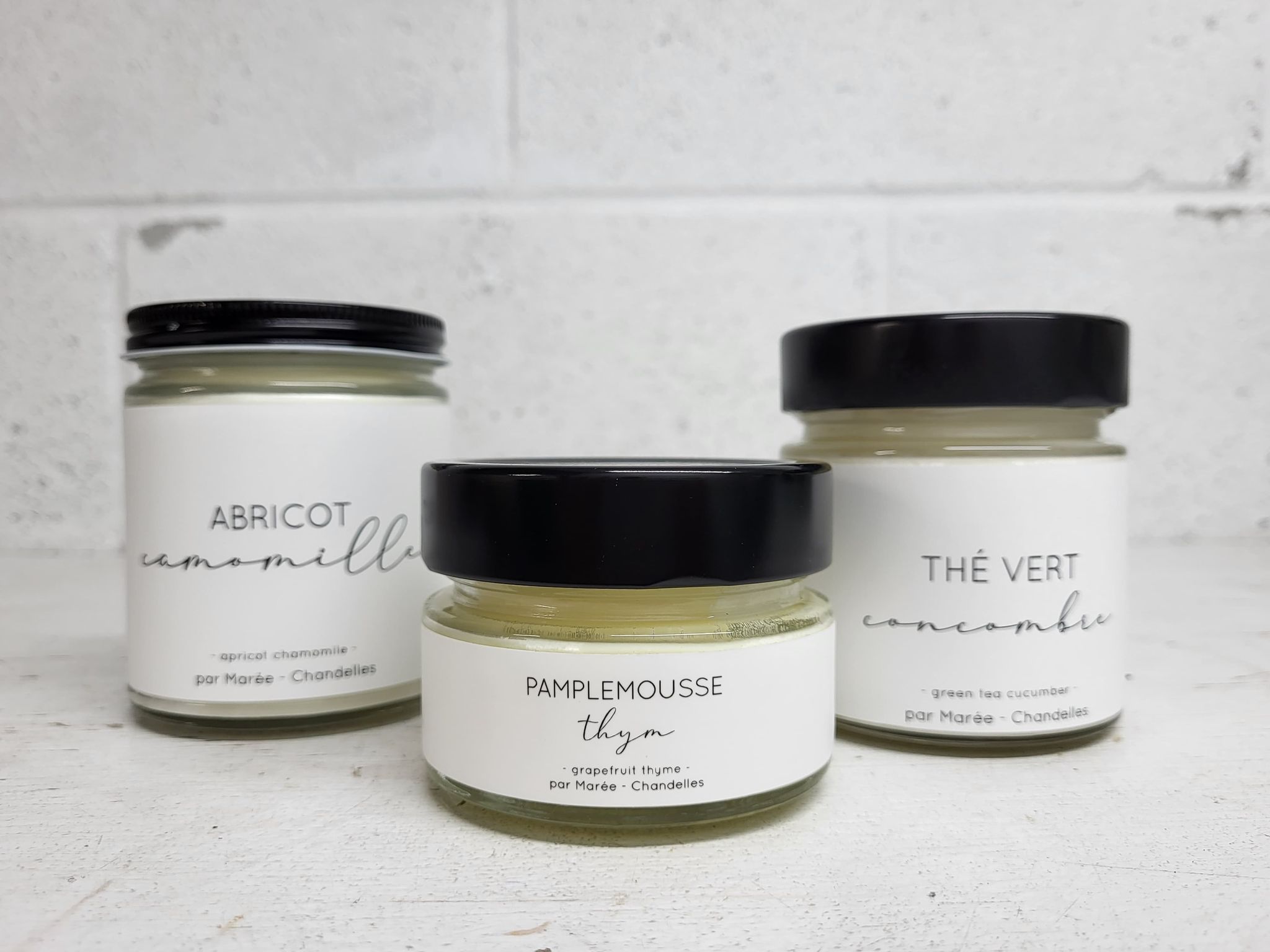 Soy candles by Marée Chandelles